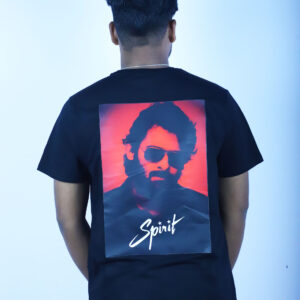 Prabhas Spirit Super Comfort Cotton Black T-Shirt