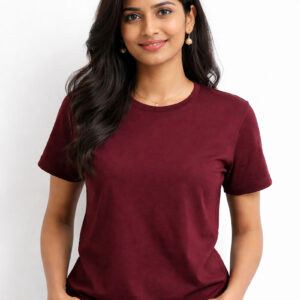 Maroon Plain T-Shirt – Regular Fit