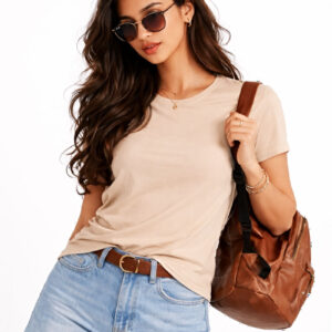 Peach Plain T-Shirt – Regular Fit